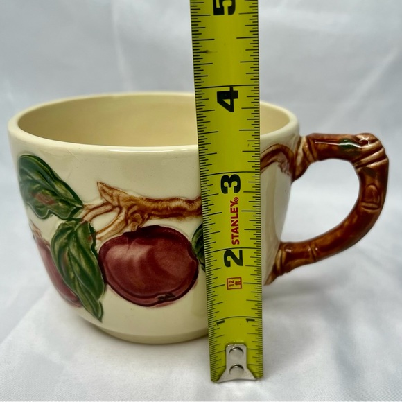 🍎 XL mug Franciscan Apple jumbo bullion saucer VHTF vintage CA USA EUC oversize - Picture 4 of 11